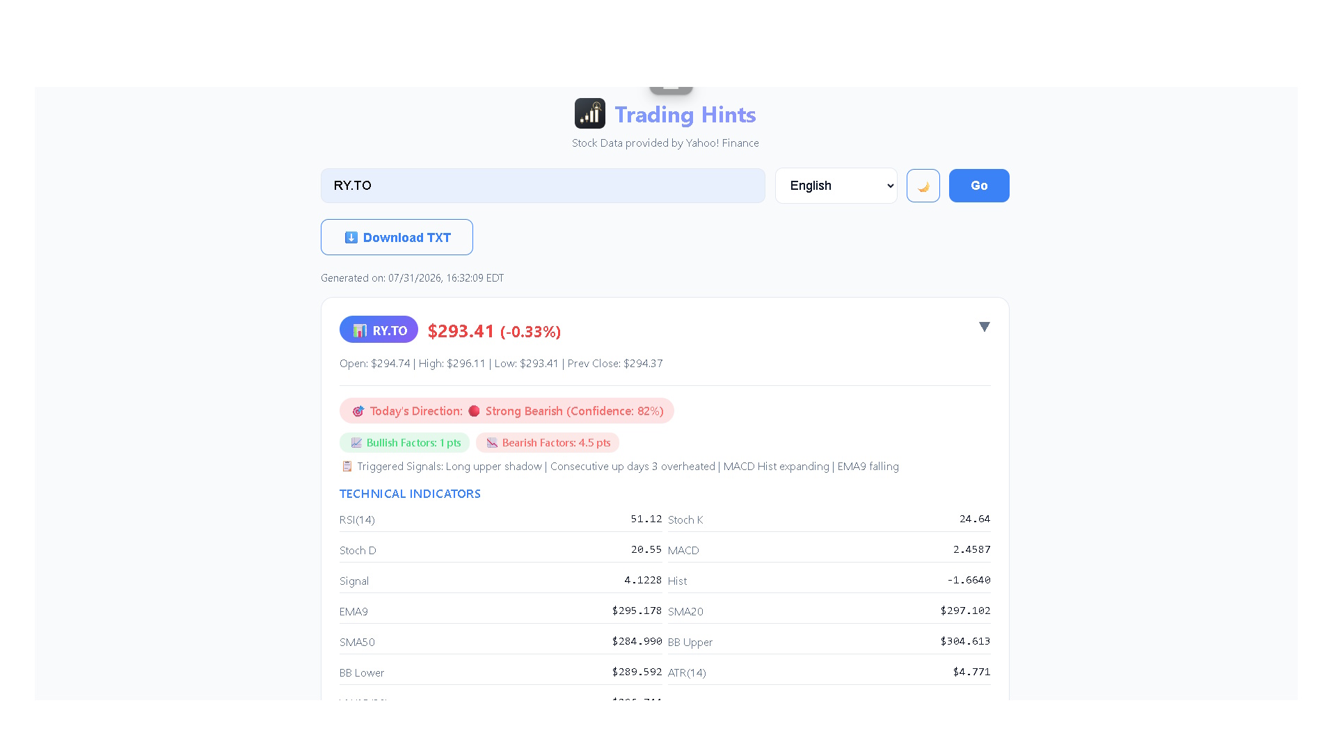 Trading Hints preview 1